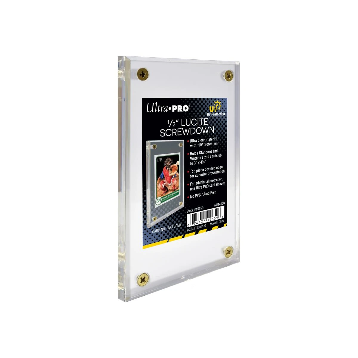 Ultra Pro Lucite Uv 1/2" Vidalı Tek Kart Sergileme Çerçevesi