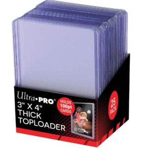 Ultra Pro 7,5cm X 10cm Thick Toploader 100pt Kalın 25'li