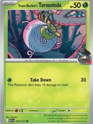Team Rocket's Tarountula Pokemon