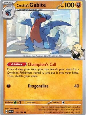 Cynthia's Gabite Pokemon