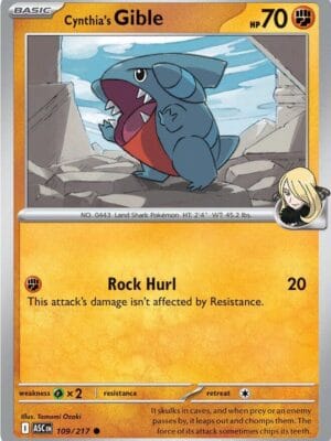 Cynthia's Gible Pokemon